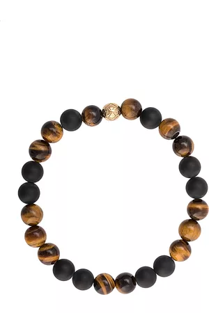 Nialaya Men Bracelets - Elasticated stone bracelet