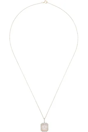 Mateo Crystal frame initial necklace