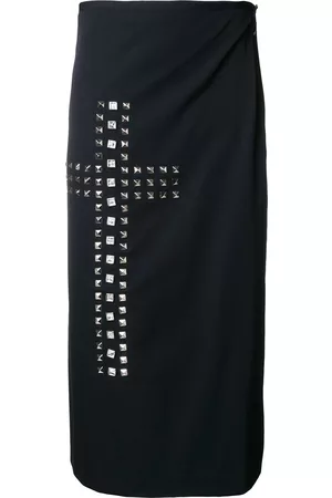 Comme des Garçons Studded cross wrap skirt