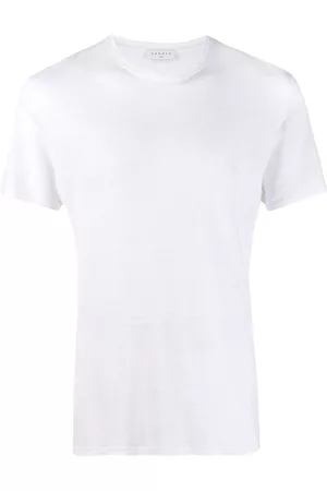 Sandro Round-neck linen T-shirt