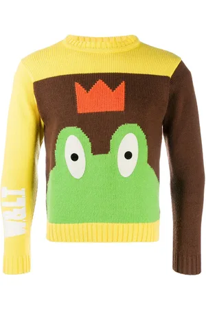 WALTER VAN BEIRENDONCK 1996/97s Wonderland intarsia frog jumper