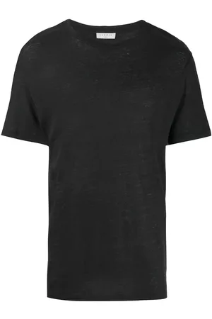 Sandro Round-neck linen T-shirt