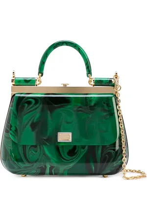 Dolce & Gabbana Sicily malachite-glass box bag