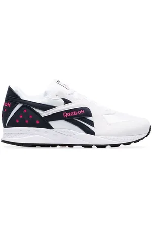 Reebok Pyro blue and pink detail sneakers
