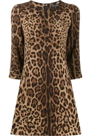 Dolce & Gabbana Leopard-print crepe minidress