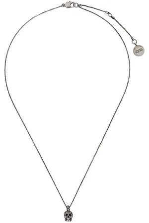Alexander McQueen Pave skull pendant necklace