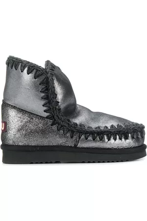Mou Woven detail boots