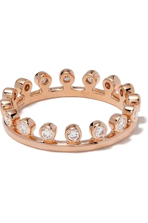 De Beers 18kt rose gold Dewdrop diamond one line band