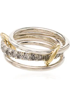 SPINELLI KILCOLLIN 18kt yellow gold Petunia link diamond ring