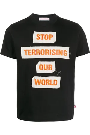 WALTER VAN BEIRENDONCK 2015 Stop Terrorising Our World patch T-shirt