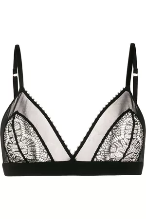 MAISON CLOSE Lace mesh triangle bra