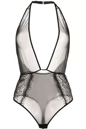MAISON CLOSE Plunge style sheer body