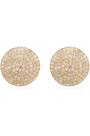 Shay 18kt round pave diamond stud earrings