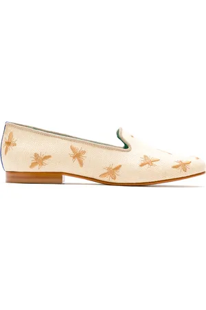 Blue Bird Bees straw loafers