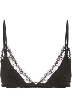 FLEUR DU MAL Gardenia lace triangle bra