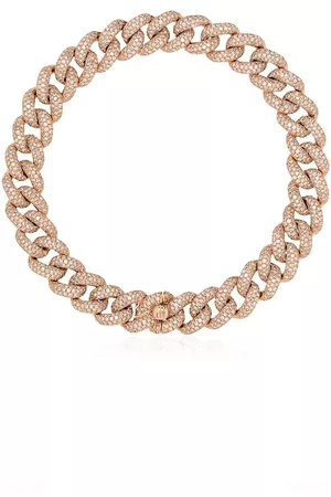 Shay 18kt rose gold pavé diamond link bracelet