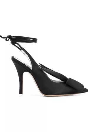 The Attico Ankle-wrap satin pumps