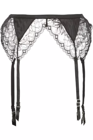 FLEUR DU MAL Gardenia lace garter belt