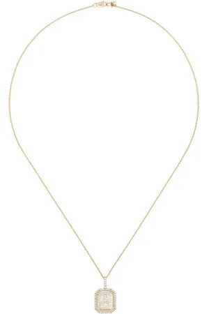 Mateo 14kt A initial necklace