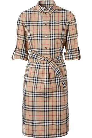 Burberry Vintage check tie-waist shirt dress
