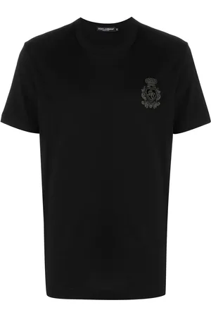 Dolce & Gabbana Heraldic-patch cotton T-shirt