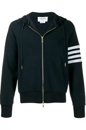 Thom Browne 4-Bar raglan-sleeve waffle stitch hoodie