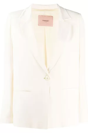 Twin-Set V-neck cropped sleeve blazer