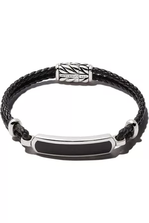 David Yurman Sterling silver Exotic Stone Bar Station leather bracelet (3mm)