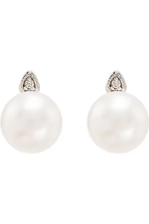 Mateo 14kt pearl diamond earrings