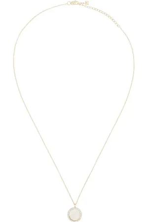 Mateo 14kt yellow E pearl and diamond necklace