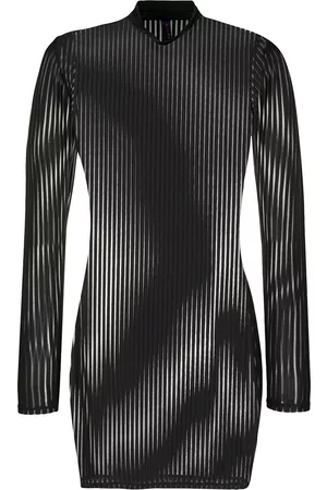 MAISON CLOSE Striped sheer dress