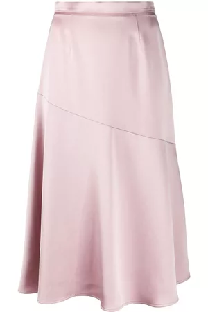 BLANCA High-waist satin skirt