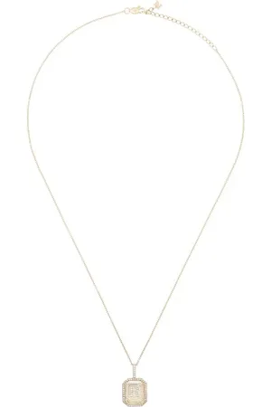 Mateo 14kt R initial diamond necklace