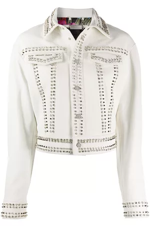 Philipp Plein Skull stud leather jacket