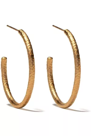 ANNOUSHKA 18kt yellow Organza hoop earrings