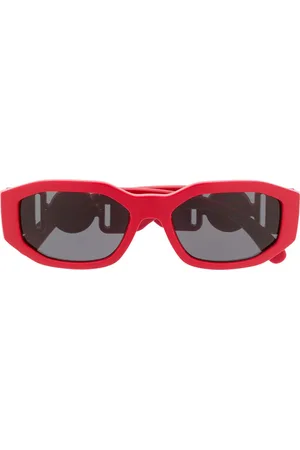 VERSACE Logo plaque rectangular sunglasses