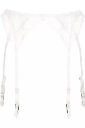 FLEUR DU MAL Gardenia lace garter belt