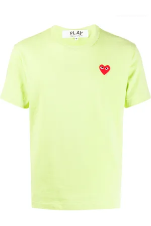Comme des Garçons Heart embroidered round neck T-shirt