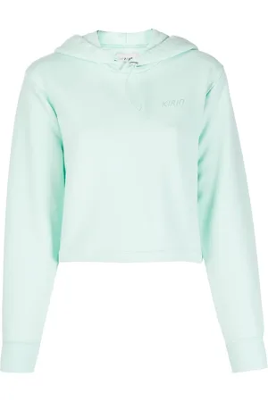 Kirin Logo cropped drawstring hoodie