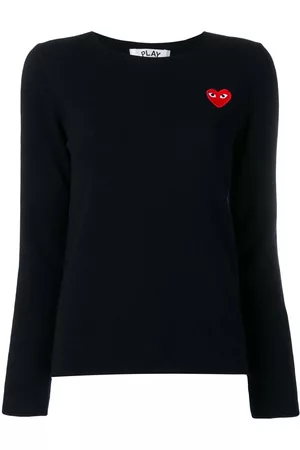 Comme des Garçons Heart-appliqué sweater