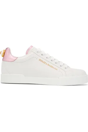 Dolce & Gabbana Portofino logo-tag leather sneakers