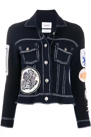 Barrie Patched knitted jacket