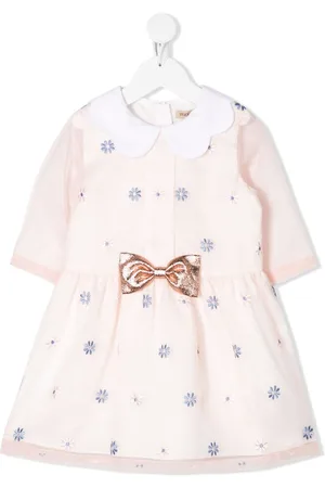 HUCKLEBONES LONDON Scalloped collar tea dress