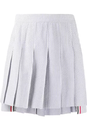 Thom Browne Seersucker pleated miniskirt