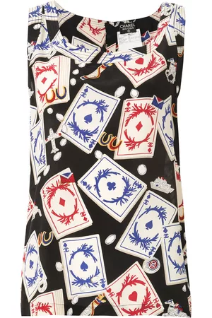 CHANEL 1990s playing card print vest