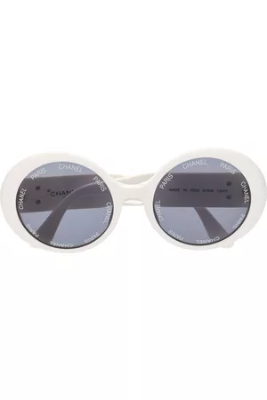 CHANEL Pre-Owned 1980-1990s chain-link Shield Sunglasses - Farfetch