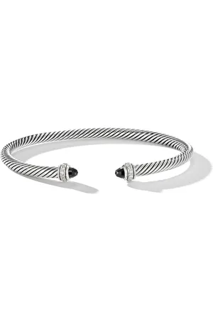 David Yurman Sterling Classic Cable diamond bracelet (4mm)