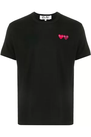 Comme des Garçons Double heart patch short sleeve T-shirt