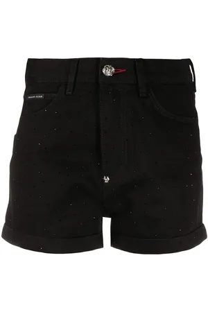 Philipp Plein Crystal-embellished hot pants