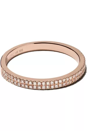 EF Collection 14kt rose double diamond eternity band ring
